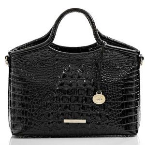 Black Melbourne, signature croc-embossed genuine leather, black.